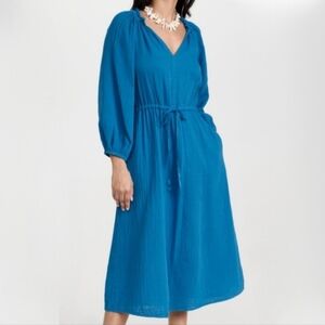 Velvet by Graham & Spencer Audrey Blue Long Sleeve Dress